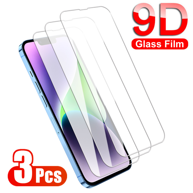 Protecteur d'Ã‰cran en Verre pour iPhone, 3 PiÃ¨ces, pour ModÃ¨les 14, 13, 12, 11, 15 Pro Max, 12, 13 Mini, X, Poly, XS Max, 6S, 7, 8, 14 Plus n° 1