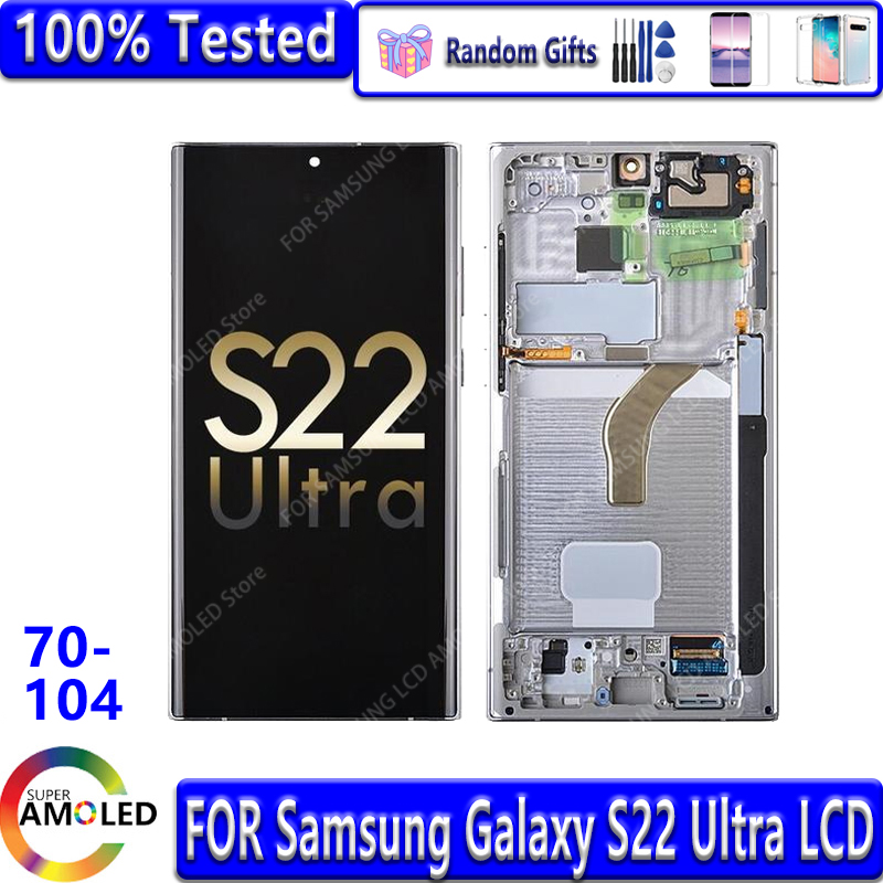 Écran tactile LCD AMOLED avec point pour Samsung, Hébergements eur, S22 Ultra 5G, S908, S908B, S908U, 100% d'origine n° 1