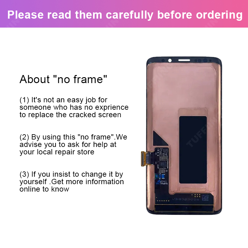 SUPolLAMOLED-Ã‰cran tactile LCD de remplacement avec chÃ¢ssis, sans brÃ»lure ni ombre, pour Samsung S9 Plus, 100% original n° 6