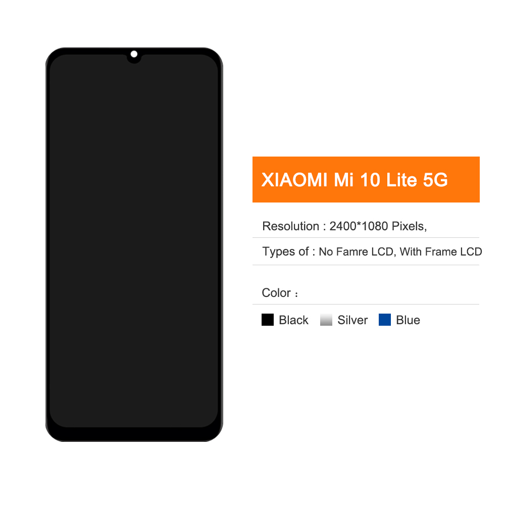 Ensemble Ã©cran tactile LCD de remplacement, Mi 10 Lite 5G, 100% testÃ©, pour Xiaomi ata 10 Lite M2002J9G n° 2