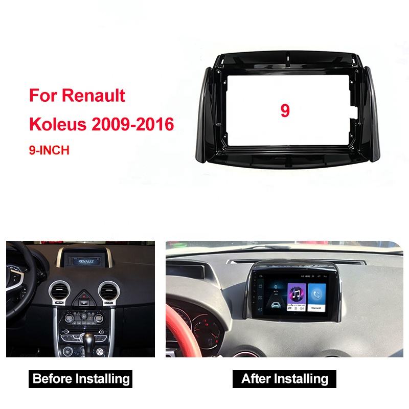 Adaptateur de cadre Fascia Audio pour Renault Koleos (2010), grand Ã©cran 9 , Kit de montage de tableau de bord, 2din n° 1