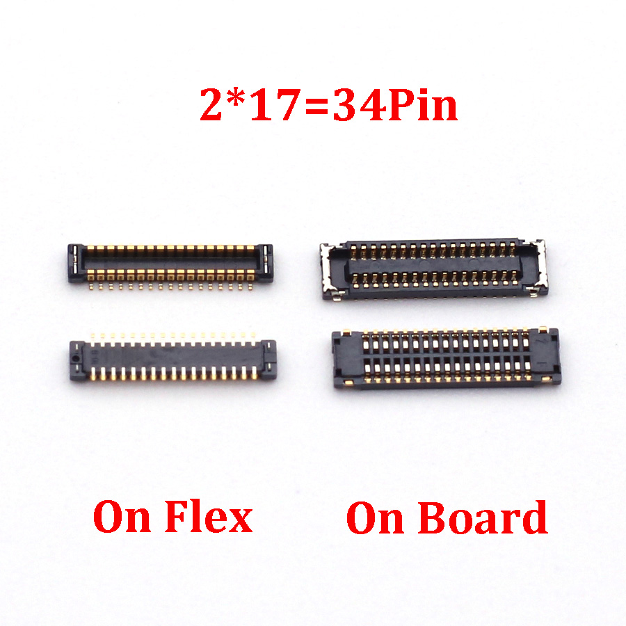 Connecteur FPC pour Ã©cran LCD Ã  34 broches, pour Huawei P40 Lite 5G/P30 Lite Honor 30S 20 20I/20 Pro/V20, port de prise flexible, 2 piÃ¨ces n° 1