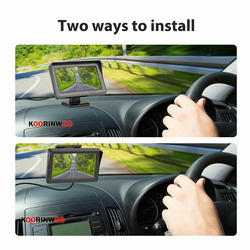 Koorinwoo-Mini moniteur numÃ©rique HD pour voiture, Ã©cran 4.3 pouces, TFT, LCD, 800x480, systÃ¨me vidÃ©o de stationnement intÃ©grÃ© au tableau de bord, aide au stationnement, 2 Ã©crans RCA small picture n° 4