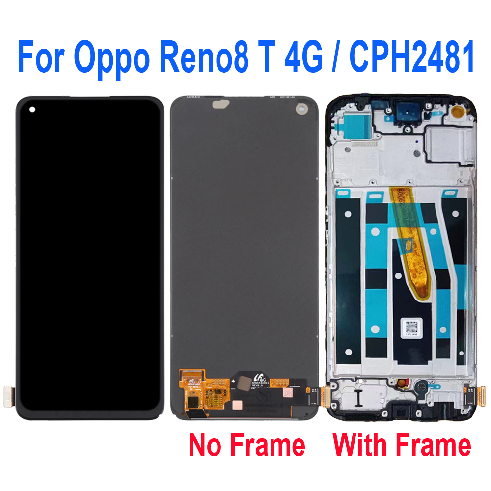 PiÃ¨ces d'assemblage de HÃ©bergements eur d'Ã©cran tactile d'affichage Ã  cristaux liquides, AMOLED d'origine pour Oppo Reno8 T, 4G, 5G, CPH2481, CPH2505 n° 3