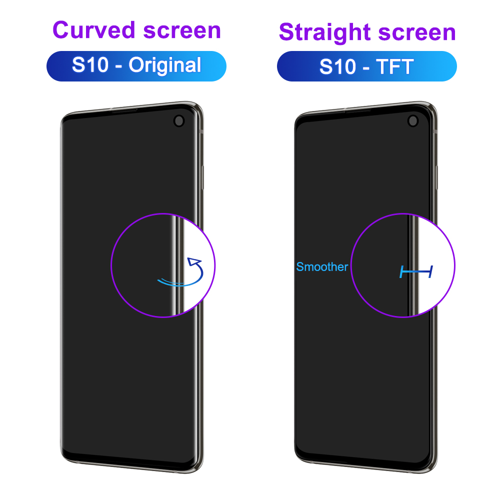 TFT de haute qualitÃ© pour Samsung Galaxy S10 G973F/DS G973U G973 SM-G973 Ã©cran tactile LCD avec cadre, pour Galaxy S10 LCD n° 4