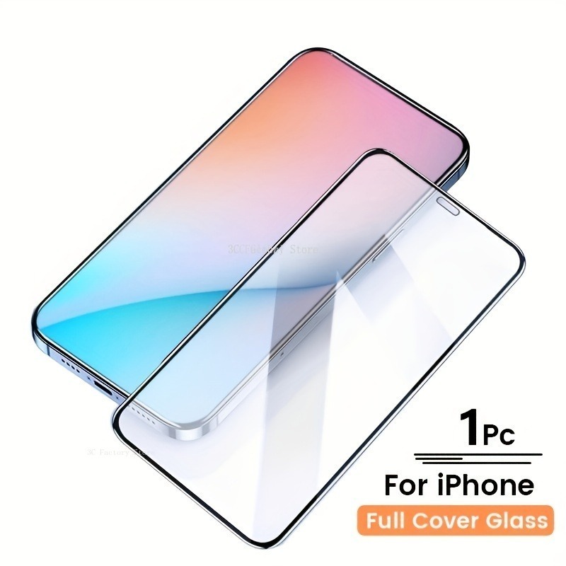 Protecteur d'Ã©cran en verre pour iPhone, Film en verre pour iPhone 11 Pro Max 12 13 Mini 14 15 Pro Max XS Max X Poly 8 7 Plus, 1PC n° 1