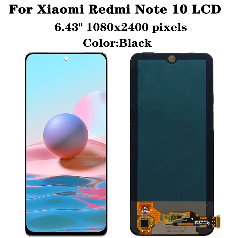 NumÃ©riseur d'Ã©cran tactile d'affichage Ã  cristaux liquides Super AMOLED pour Xiaomi, Redmi Note 10, Redmi Note 10S, Redmi Note 10S, 7AI, M210, 7AG n° 2