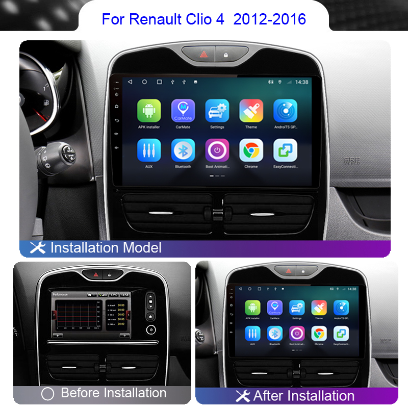 Roadwise-Autoradio Android Carplay pour Renault Clio 3, 4 ZOE, 2012, 2013, 2014, 2015, Limitation, 4G, Wifi, DVD, 2 Din, GPS Autoradio n° 2