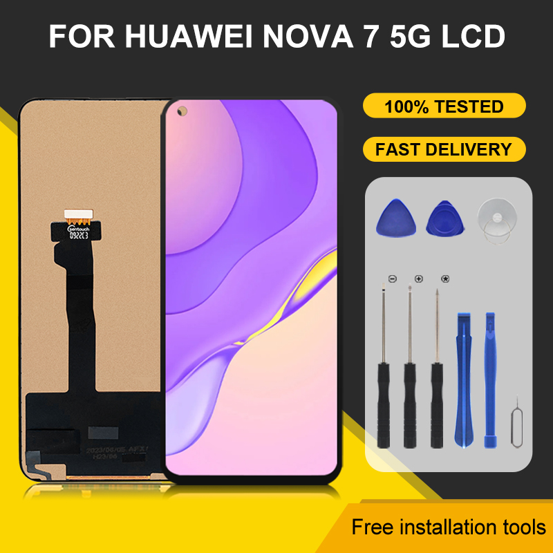 Ã‰cran tactile LCD 6.53 pouces pour Huawei Nova 7 5G, HÃ©bergements eur JEF-NX9 AN20 AN00, assemblage d'Ã©cran pour Honor 30 affichage livraison gratuite n° 1