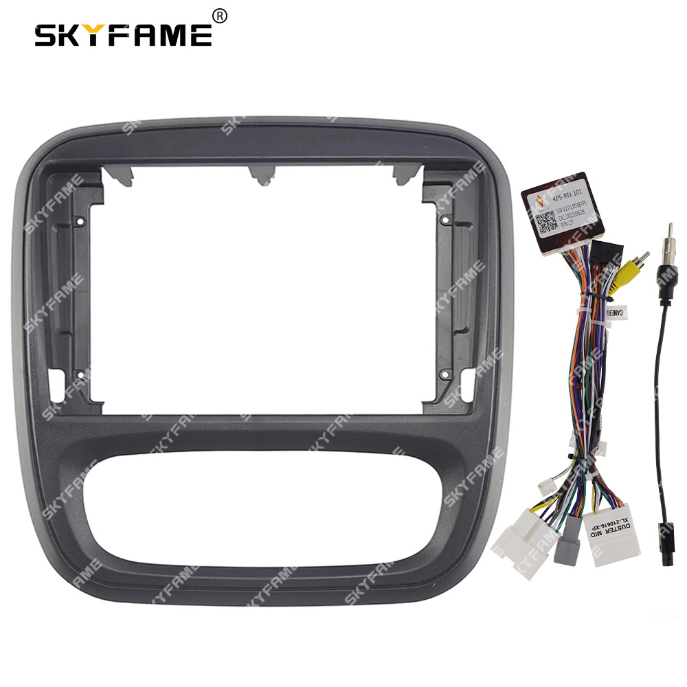 SKYFAcloser-Adaptateur de Fascia de cadre de voiture, boÃ®te Canbus, dÃ©codeur, tableau de bord radio Android, kit de panneau de montage pour Renault Trafic 3, Opel Vivaro B n° 1