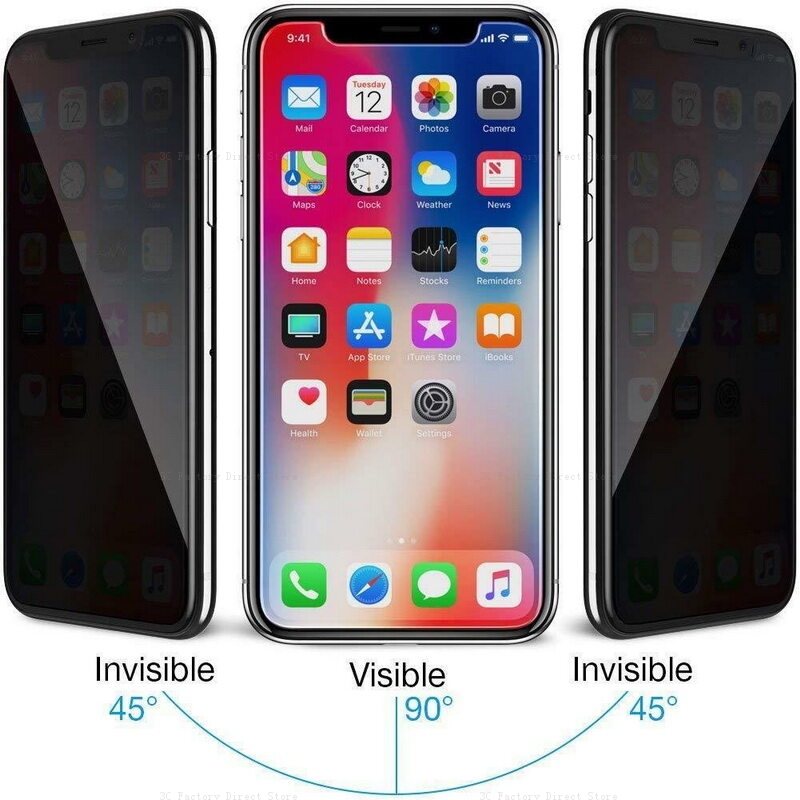 Protecteur d'Ã©cran anti-espionnage pour iPhone, verre guatÃ©maltÃ¨que, confidentialitÃ©, 14, 13, 12, 11 Pro Max, Mini, Poly, X, XS Max, 7, 8 Plus, 6 Plus, SE2, SE3 n° 2