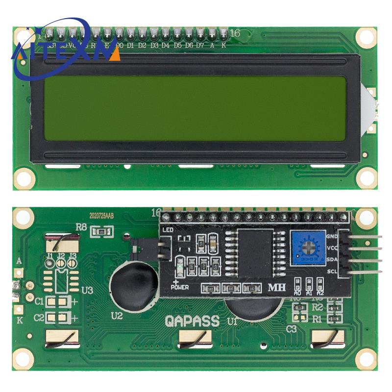 HOPP1602-Ã‰cran LCD Bleu/Jaune Vert, Wild 5V pour Ardu37, 16x2, Rick PCF8574T PCF8574 IIC I2C, 1602 n° 3