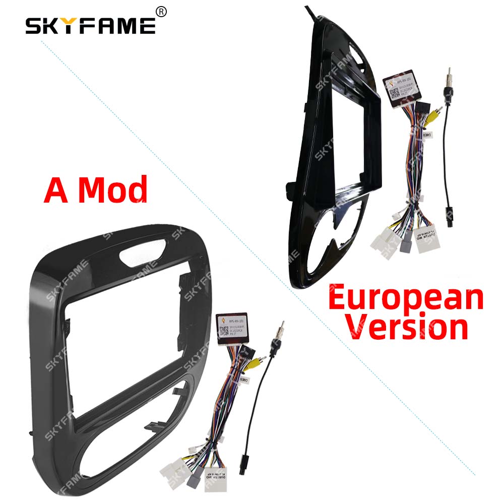 SKYFAcloser-Adaptateur de Fascia de cadre de voiture, dÃ©codeur de boÃ®te Canbus, kit de panneau de montage de tableau de bord radio Android pour Renault Captur Clio n° 1