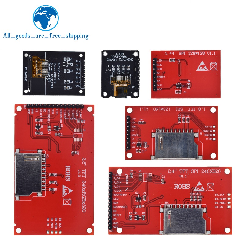 Ã‰cran LCD TFT pour Ardu37, technologie d'affichage, pas de lecteur OLED, ST7735, ILI9341, interface Ã©ventuelles I, 0.96 pouces, 1.3 pouces, 1.44 pouces, 1.8 pouces, 2.4 pouces, 2.8 pouces, 3.5 pouces n° 6