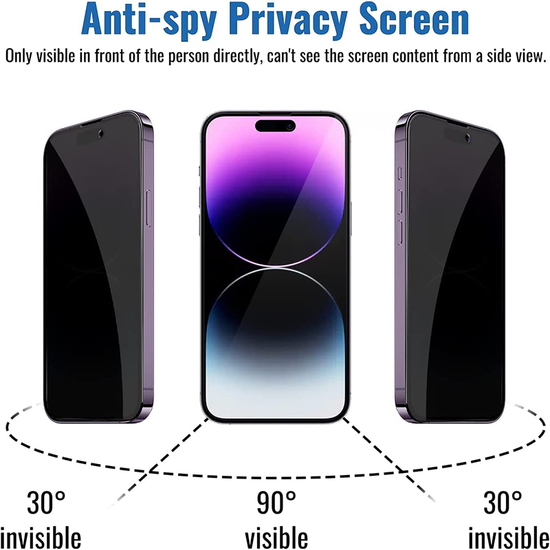 Protecteur d'Ã©cran anti-espion pour Apple, verre guatÃ©maltÃ¨que, film de confidentialitÃ©, iPhone 15, 14, 11 Pro, XS Max, X, 13, 12 Mini, Poly, 8 Plus, SE, 2022, 1 Ã  5 piÃ¨ces n° 2