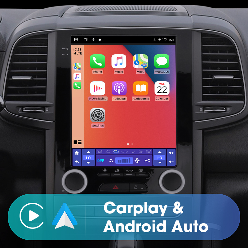 JMCQ-Autoradio Android 12 pour Renault Koleos, Lecteur VidÃ©o, Limitation, 2 Din, Renault Koleos, Megane 4, Samsung SM6, Carplay isman 2017-2019, Style de Positionnement n° 2