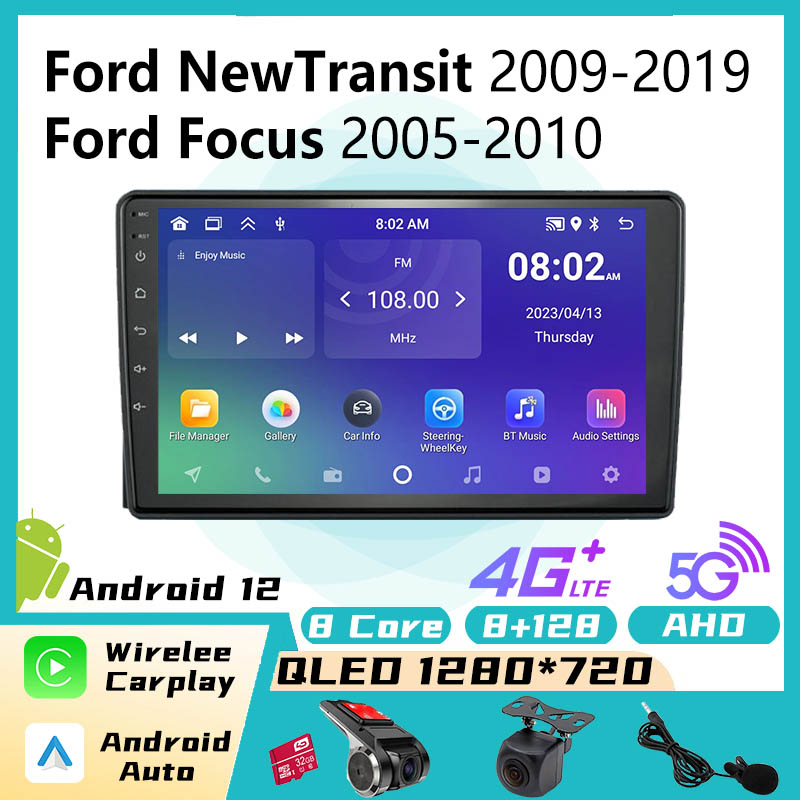 Autoradio Android avec Navigation GPS pour Voiture Ford, UnitÃ© Centrale, Lecteur Audio StÃ©rÃ©o, 2 Din, NouveautÃ© ATIC 2009-2019 n° 1