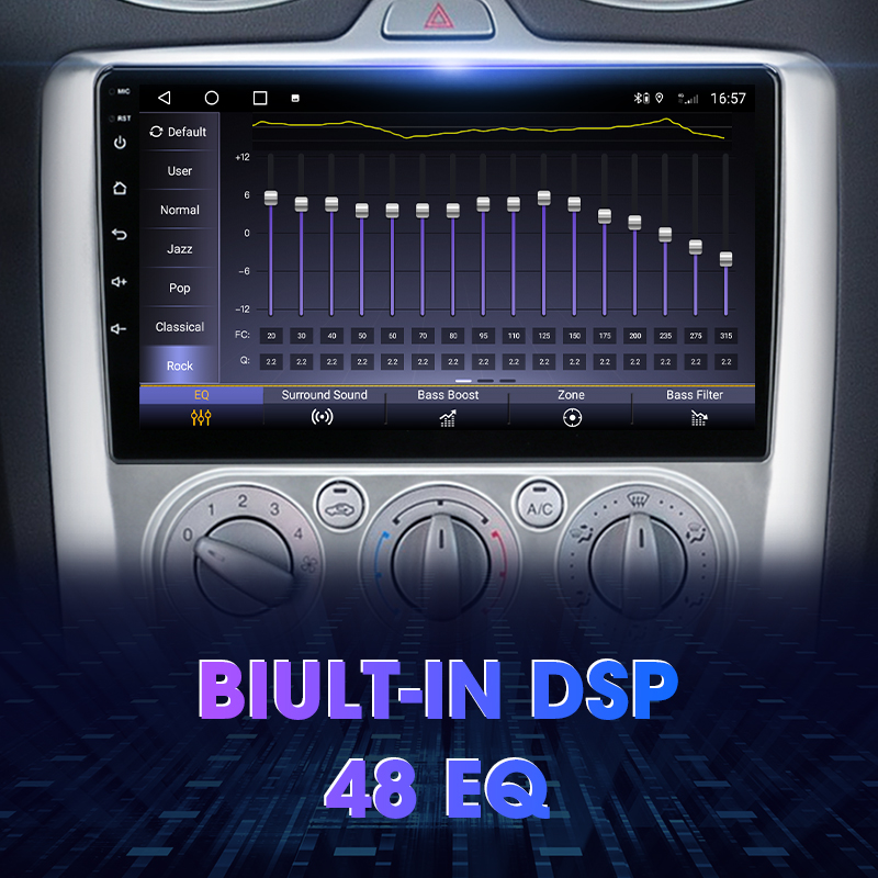 JMCQ-Autoradio 9 , Android 12.0, navigation GPS, DSP, lecteur multimÃ©dia vidÃ©o, 2DIN, unitÃ© centrale pour voiture Ford Focus 2/3 MK2/MK3 (2004-2011) n° 2