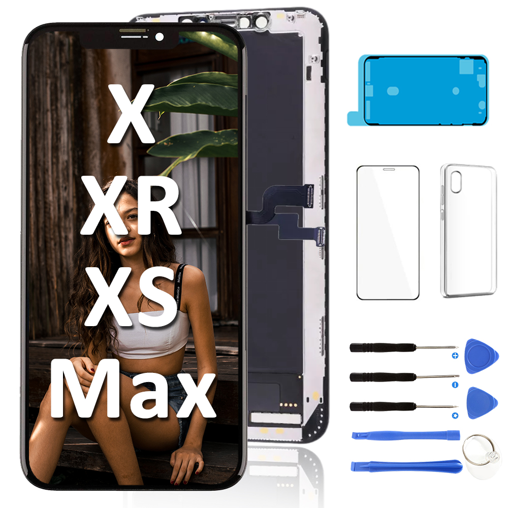 Ensemble Ã©cran tactile LCD 3D de remplacement, AAA + INCELL, pour iPhone X Poly XS Max 11 12 Pro, avec outils n° 1