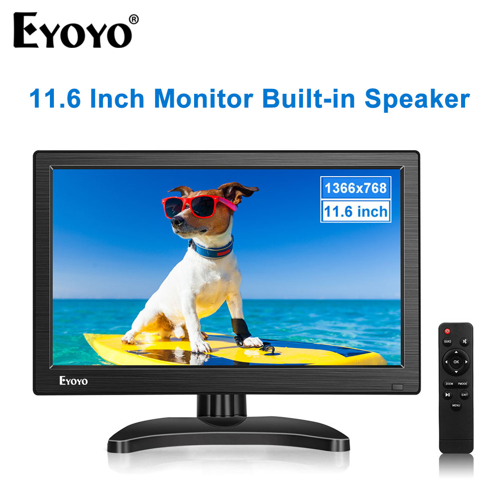 Eyoyo – écran IPS de télévision LCD HD 12 pouces, 1366x768, avec HDMI, BNC, VGA, AV, USB, pour Raspberry Pi, moniteur de sécurité CCTV pour ordinateur n° 1
