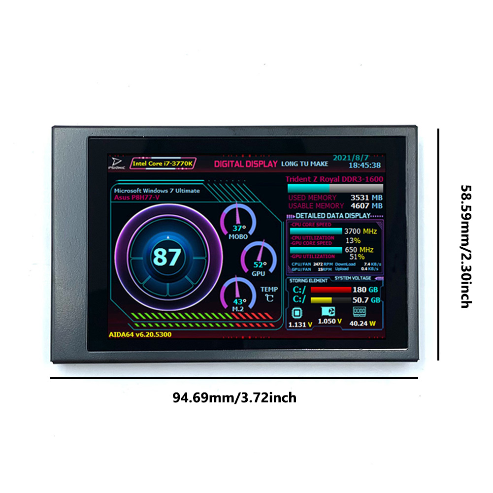 Carte de commande de pilote de moniteur LCD, Ã©cran AIDA64, IPS auxiliaire, H35PRO pour Raspberry Pi, ordinateur ITX, boÃ®tier PC, 3.5 pouces n° 6