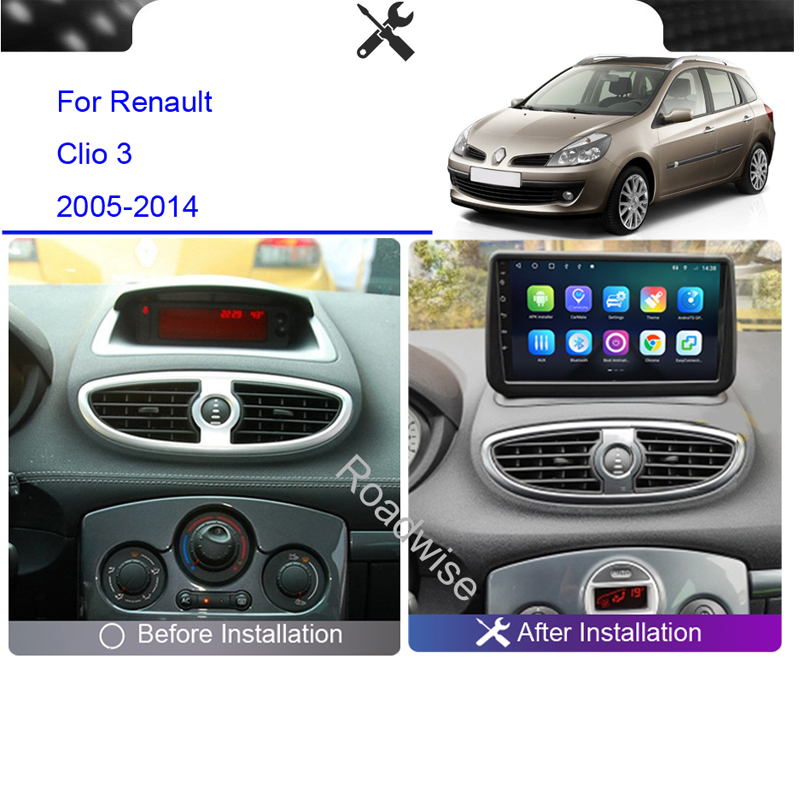 Roadwise-Autoradio Android 2 Din avec Wifi 4G, DVD, GPS, DSP, IPS, Limitation Carplay pour Renault Clio 3 (2005-2014) n° 2