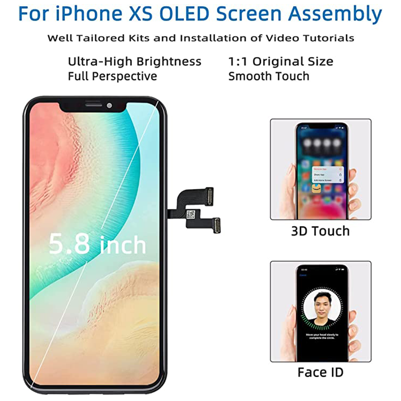 Ensemble Ã©cran tactile LCD OLED, AAA +, sans frÃ©quence, pour iPhone X 10, livraison rapide en 24 heures n° 4