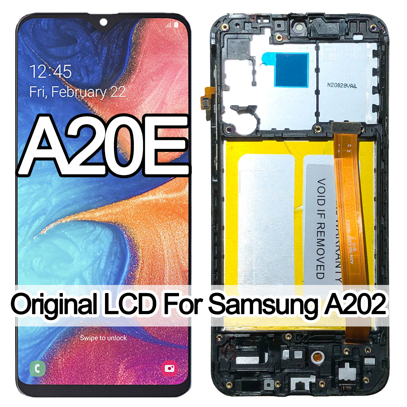 Incell â€“ ensemble Ã©cran tactile LCD avec chÃ¢ssis, 5.8 pouces, pour Samsung Galaxy A20e A202 A202F A202DS n° 1