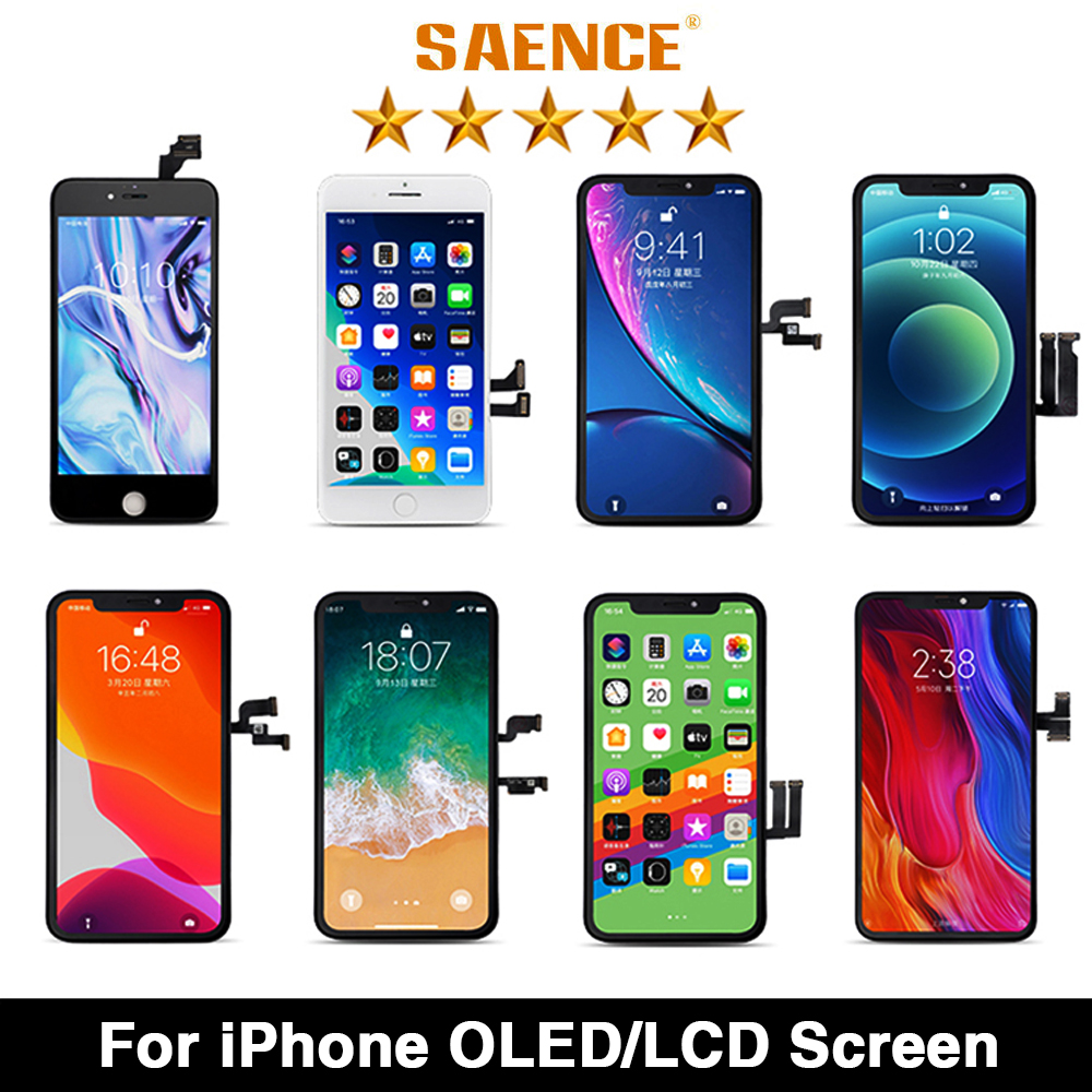 Écran LCD OLED pour iPhone, X Poly XS 11 12 13 14 Pro Max 7 8 6S Plus, Écran Tactile 3D, Incell de Remplacement, Sans Fréquence Pixel FHD + n° 6