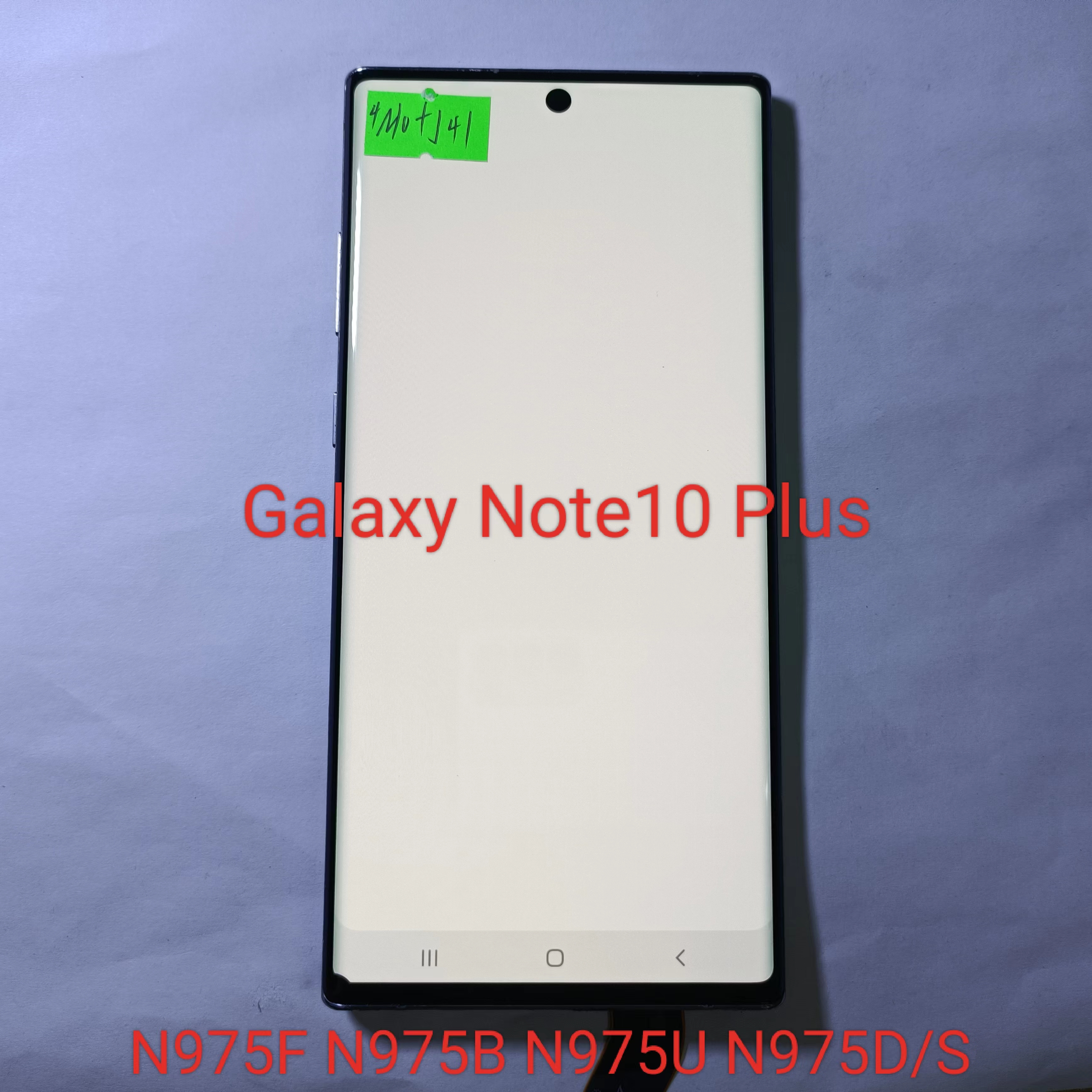 Avec cadre Note 10 + smartphone Ã©cran incurvÃ© assemblage point noir dÃ©faut adaptÃ© pour Galaxy Note 10 Plus SM-N975F N975A N975U/S n° 1