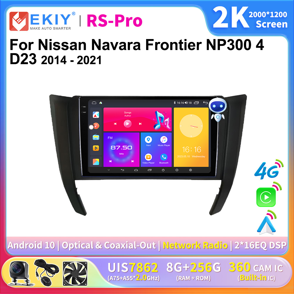 EKIY Autoradio CarPlay avec Ã‰cran 2K Android Auto Limitation GPS Lecteur StÃ©rÃ©o 4G Nissan Navara Frontier NP300 4 D23 2014-2021 n° 1