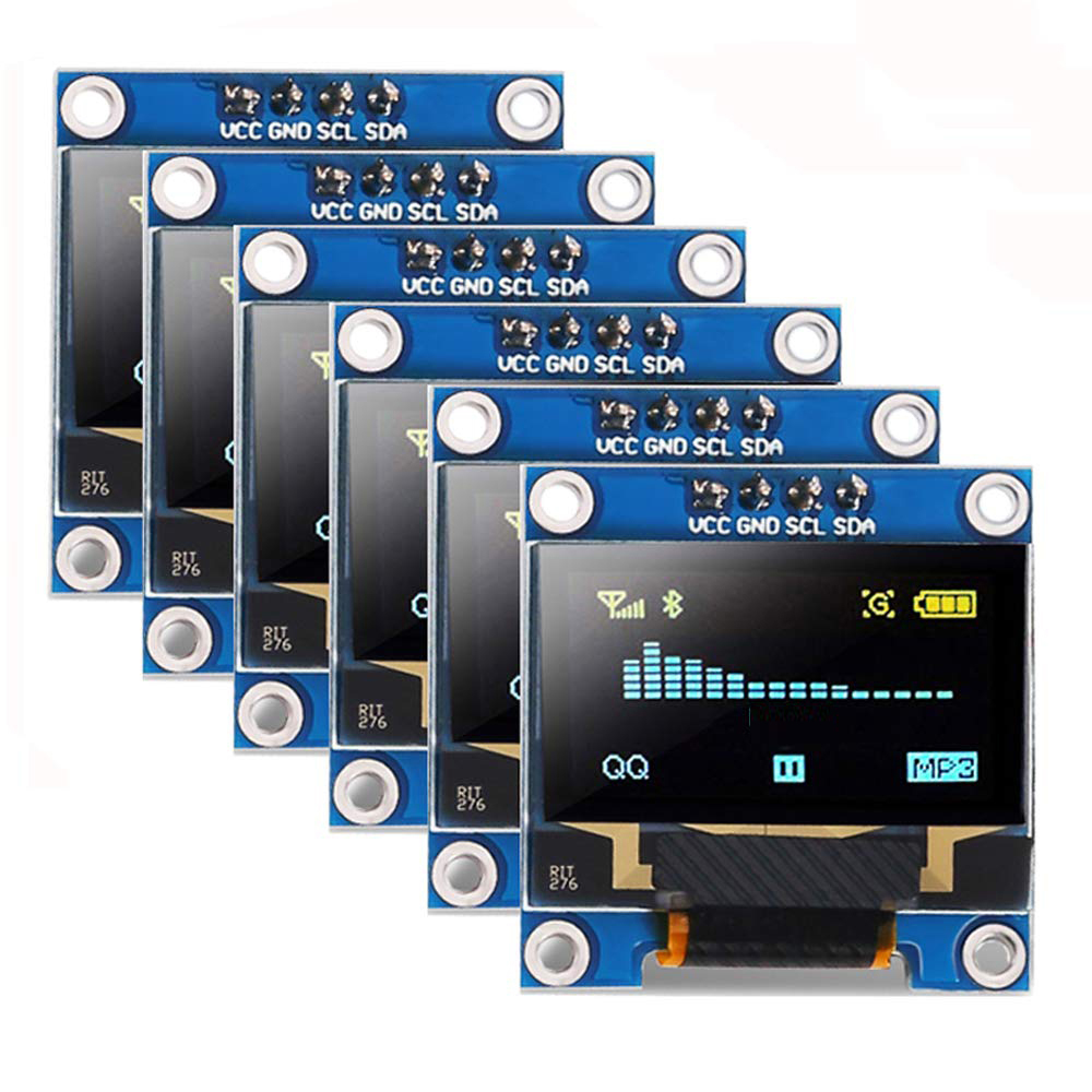 Ã‰cran OLED avec puce IIC sÃ©rie I2C, 0.96 pouces, 4 broches, technologie 12864, 128x64, LCD SSD1306, 6 piÃ¨ces n° 1