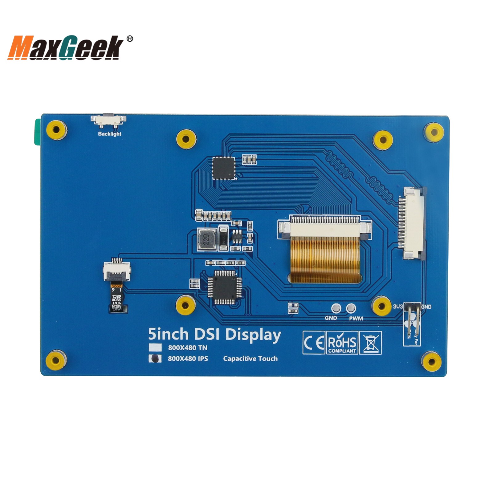 Maxgeek-Ã‰cran IPS IPS 800x480 pour Raspberry Pi, Puzzles, Tactile, Sans Lecteur, Port MIPI DSI, 5 Pouces n° 5