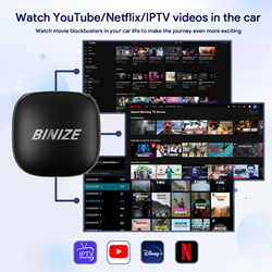 Binize-CarPlay Ai Box, Android 13.0, Auto sans fil, Qualcomm 6125, 8 cÅ“urs, 8 Go + 128 Go, Netflix, promettant la persÃ©vÃ©rance 4G, GPS small picture n° 4