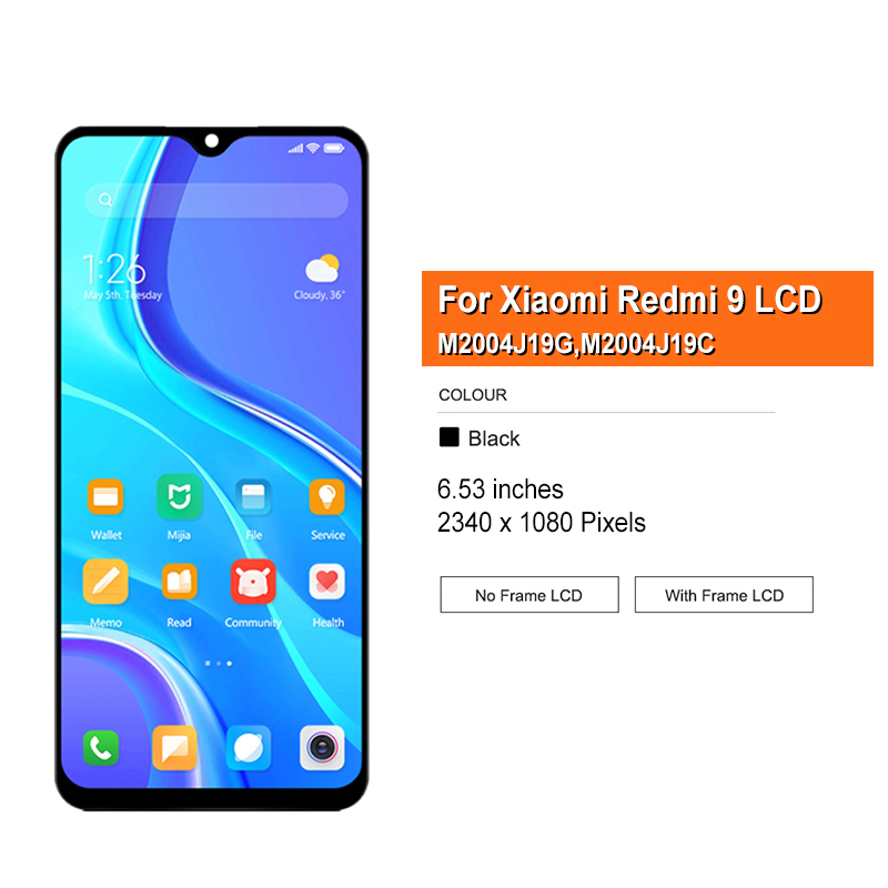 Ensemble Ã©cran tactile LCD, 6.53 pouces, pour Xiaomi Redmi 9 M2004J19G M2004J19C, original n° 3