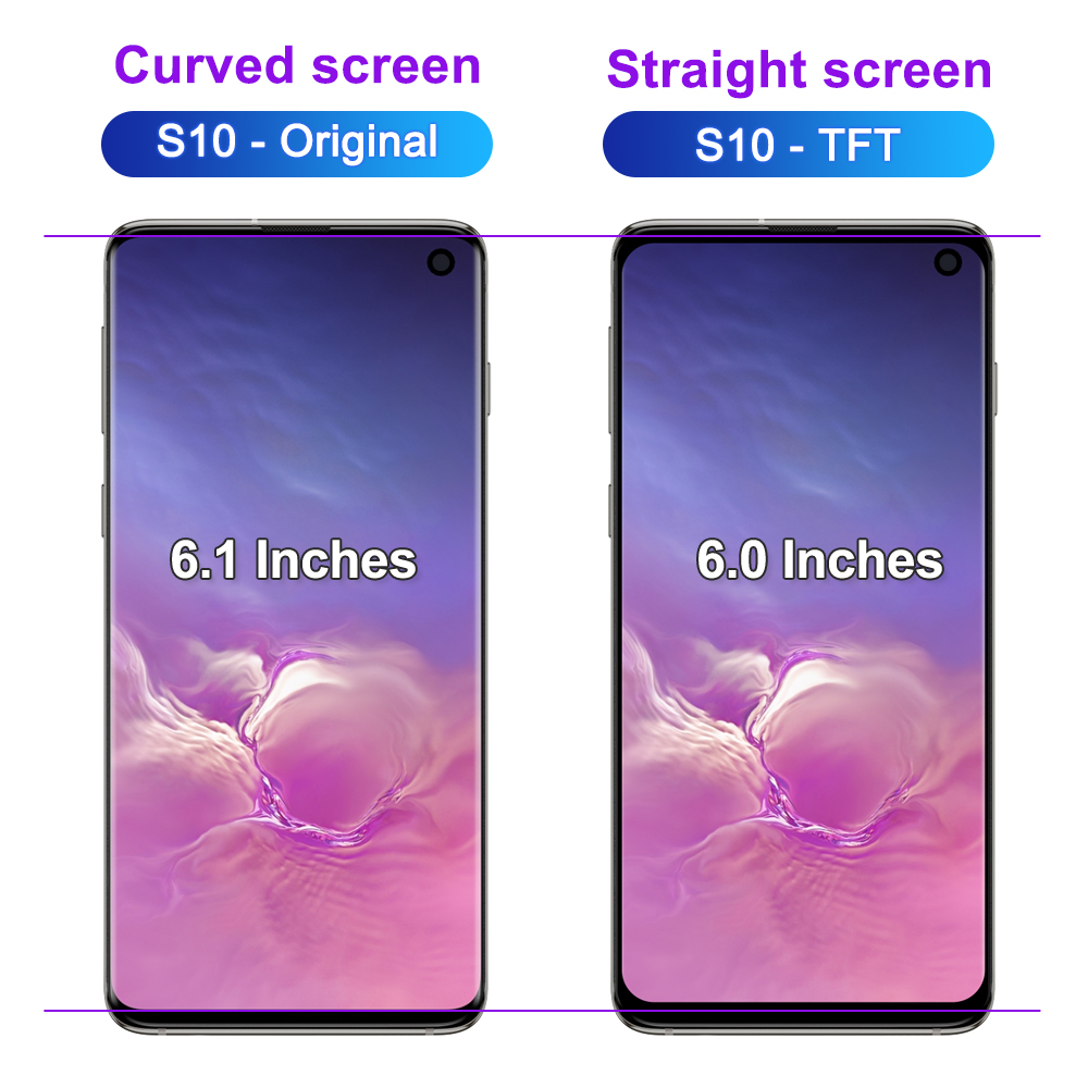 TFT de haute qualitÃ© pour Samsung Galaxy S10 G973F/DS G973U G973 SM-G973 Ã©cran tactile LCD avec cadre, pour Galaxy S10 LCD n° 5