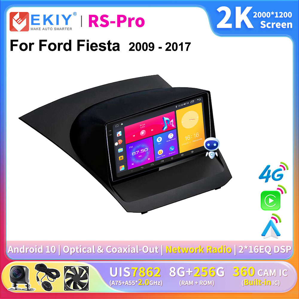 EKIY Autoradio Carplay avec Ã‰cran 2K Lecteur VidÃ©o StÃ©rÃ©o DVD Navigation 2 Din Limitation 2009-2017 Ford FiC n° 1