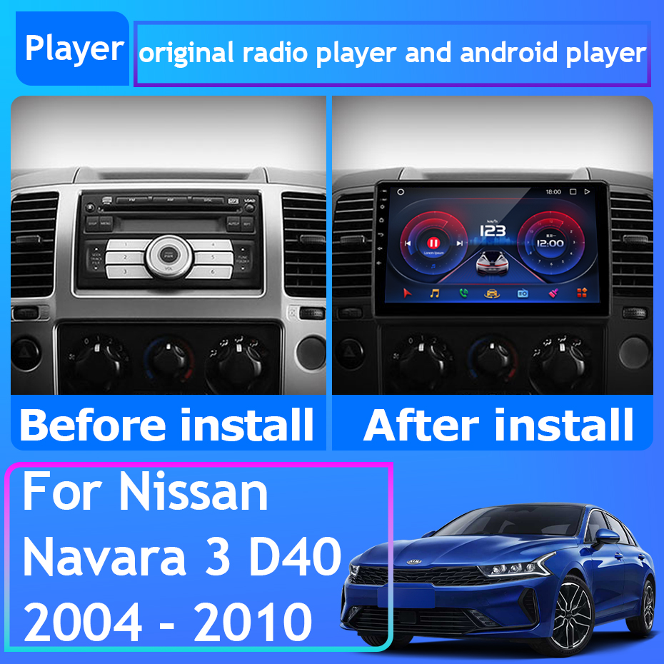 Qualcomm Snapdragon Car Radio pour Nissan Navara 3 D40 2004 - 2010 Navigation GPS Android Player StÃ©rÃ©o UnitÃ© TÃªte 5G No 2din DVD n° 2