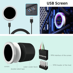 Ã‰cran LCD secondaire pour PC, moniteur USB, refroidisseur d'eau, 2.1 , 2.8, 480x480, analyse de musique, NO AIDA64 small picture n° 5