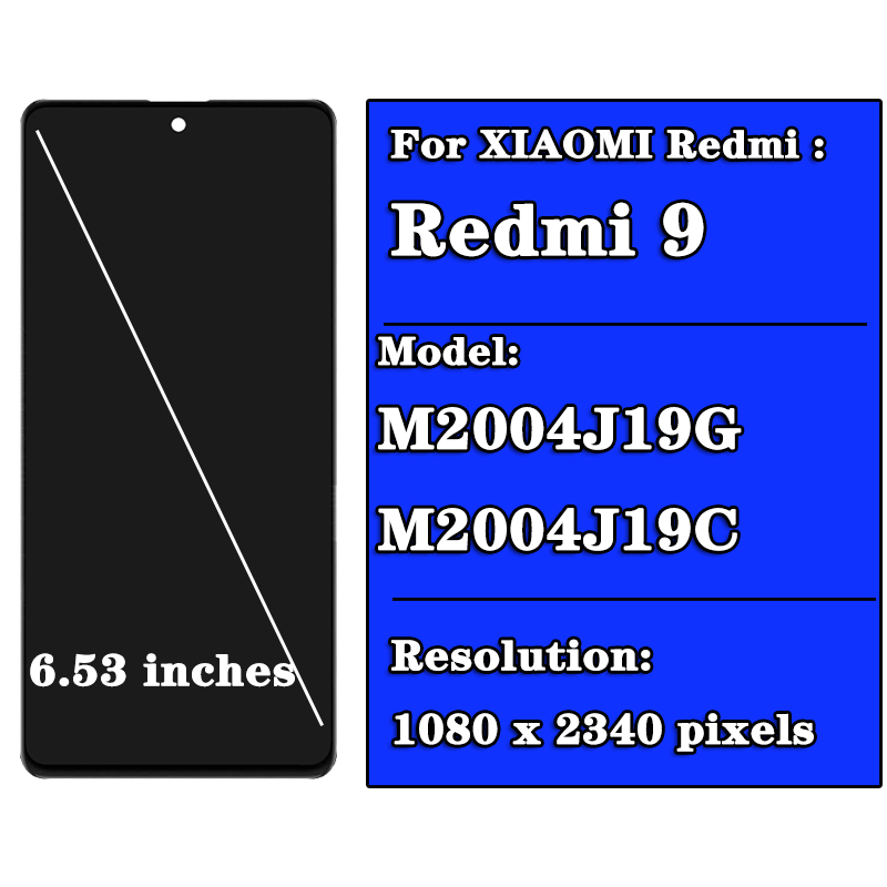 Ensemble Ã©cran tactile LCD, 6.53 pouces, pour Xiaomi Redmi 9 M2004J19G M2004J19C, original n° 2