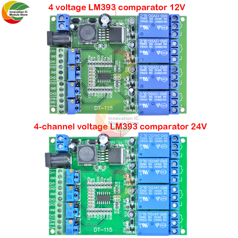 Ziqqucu-Armer de tension Ã  4 canaux, DC 12 V, 24V, Stable LM393, Tech n° 1