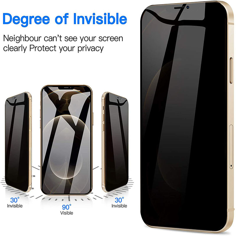 Protecteurs d'Ã©cran de confidentialitÃ© pour iPhone, verre de protection anti-espion, iPhone 13 12 Pro Max 11 Pro XS MAX Poly X SE 2020 Mini 7 8 14 Plus, 1-5 piÃ¨ces n° 4