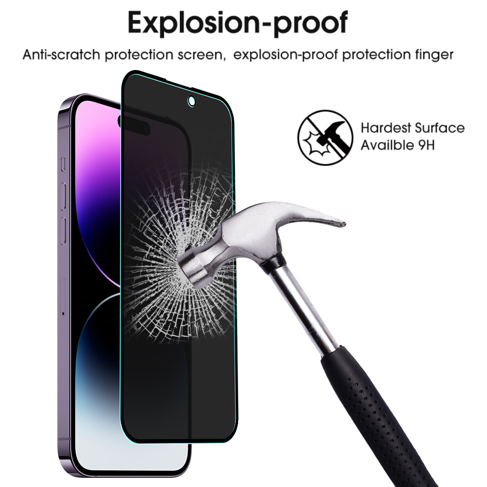 Protecteur d'Ã©cran anti-espion pour iPhone 15 Pro Max Plus, verre de protection de la vie privÃ©e, Guatemala, Apple iPhone15 Pro, 15Plus, 15PM, 2 piÃ¨ces n° 4