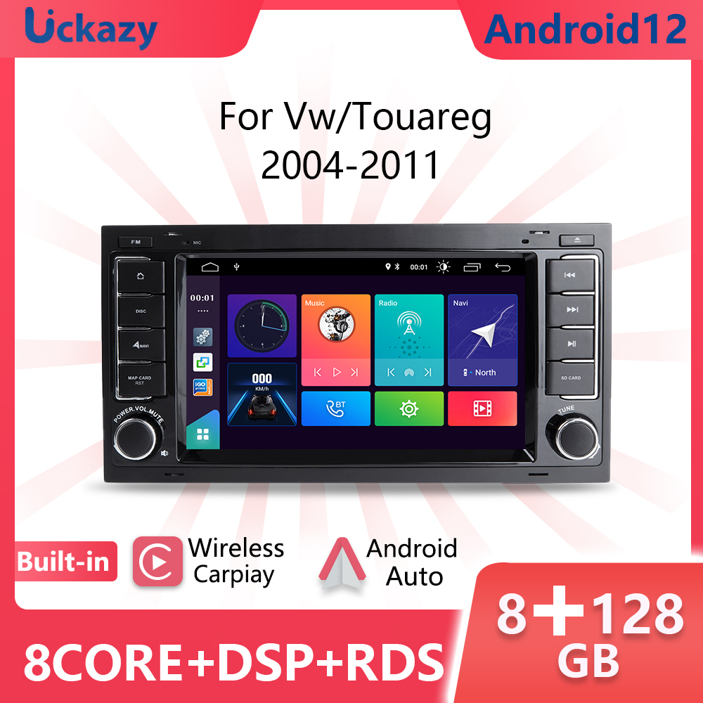 Uckazy â€“ autoradio Android 12, 8 cÅ“urs, 64 go, 8 cÅ“urs, Navigation GPS, RDS, DSP, unitÃ© centrale Audio stÃ©rÃ©o, 2 Din, pour voiture VW/Volkswagen Touareg/Transporter T5 (2004 â€“ 2011) n° 1