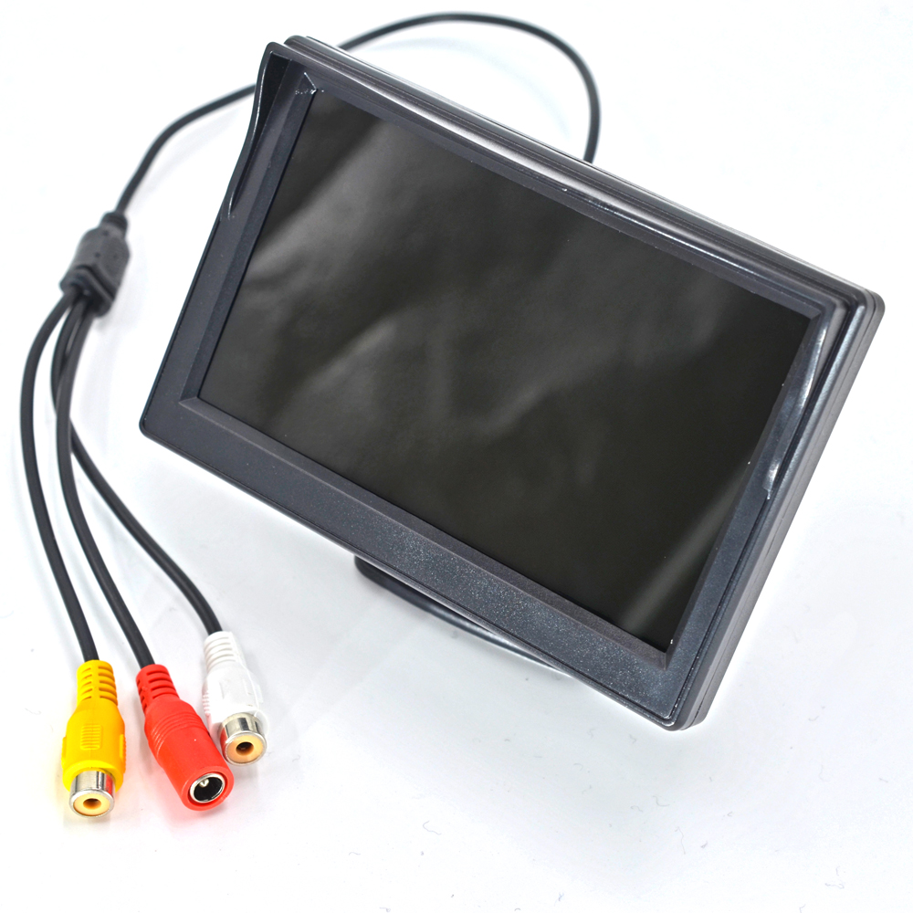 Moniteur de voiture TFT LCD numÃ©rique, entrÃ©e vidÃ©o bidirectionnelle ou barrage sans fil, camÃ©ra de recul, stationnement, Ã©cran 16:9, 5 pouces, 800x480 n° 4