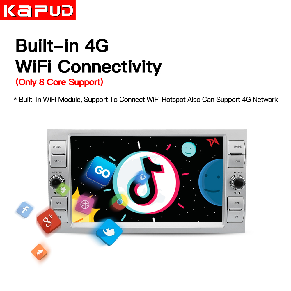 Kapud-Autoradio Android 10.0 de 8 Pouces avec Navigation GPS, BT et Wifi, Lecteur StÃ©rÃ©o pour Voiture Ford Focus 2 Kuga Fi.C. Mondeo 4 C-Max n° 2