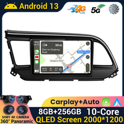 Autoradio Android 13 pour Hyundai Elantra 6, lecteur vidÃ©o multimÃ©dia, Ã©cran partagÃ©, navigation GPS, camÃ©ra 2018, Wi-Fi, 4G, 2019, 2020, 360 small picture n° 1