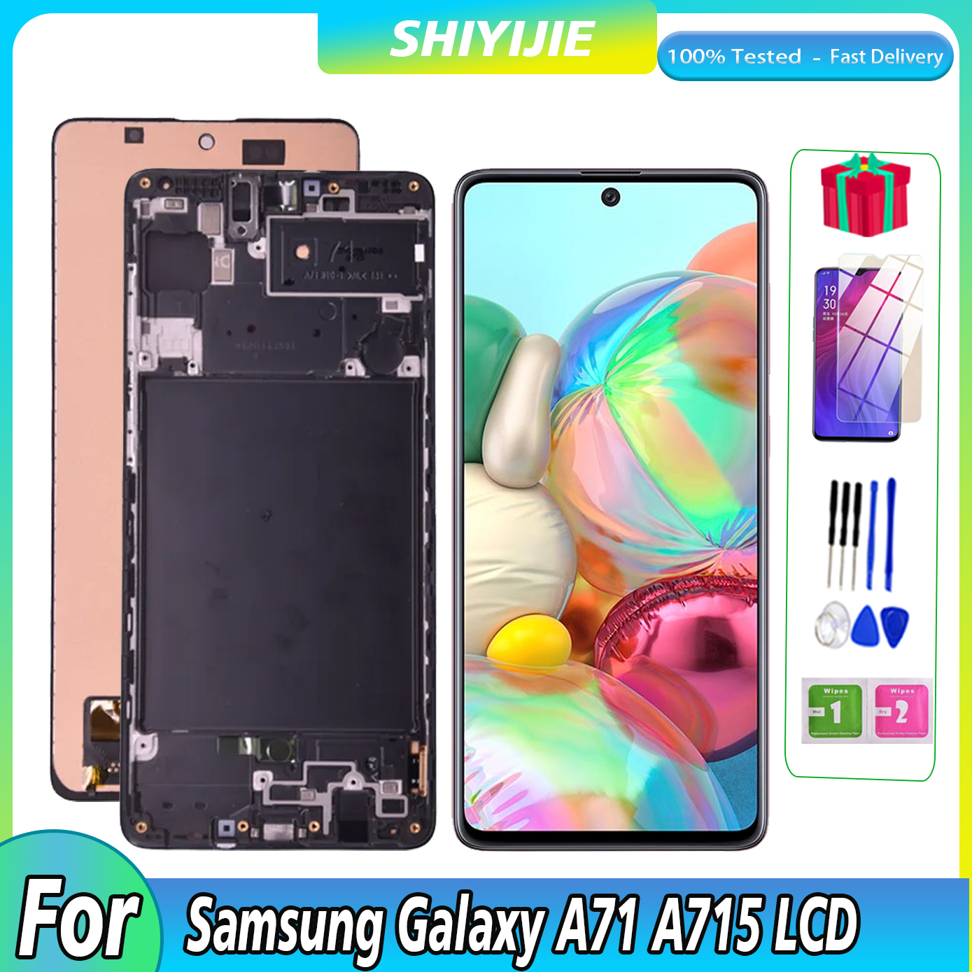 Ã‰cran tactile LCD AMOLED de remplacement, 6.7 pouces, pour Samsung Galaxy A71 A715 A715F A715ineau, original n° 1