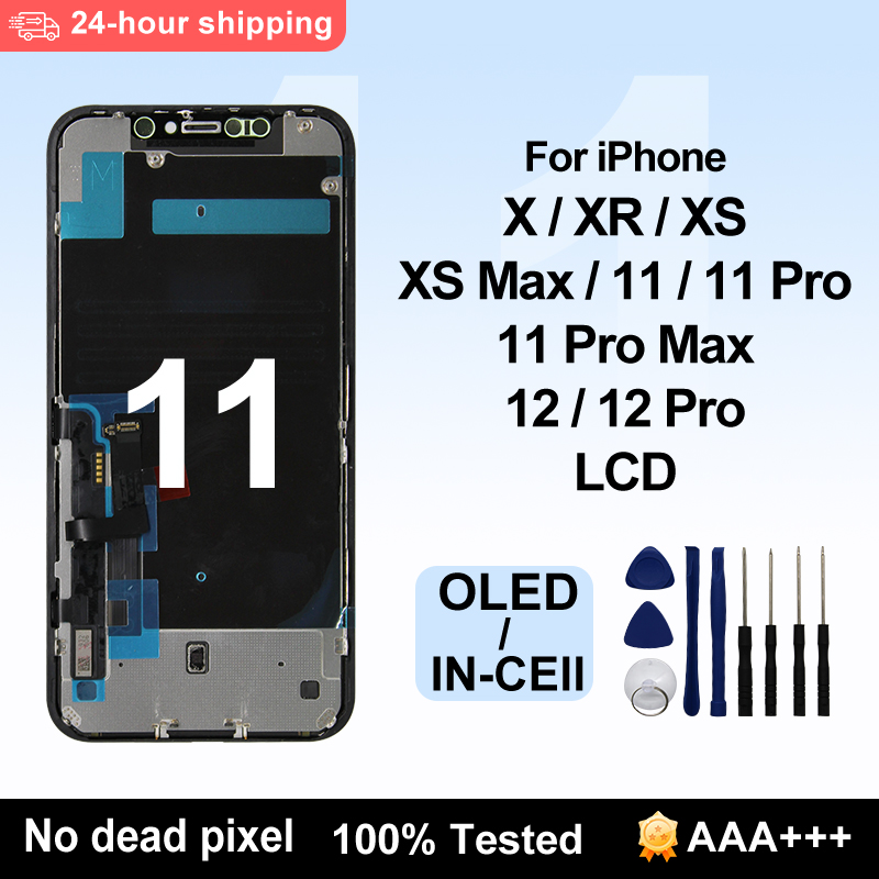 Ensemble écran tactile LCD OLED, AAA +, pour iPhone X, Poly 11, 11 PRO MAX, 12 Pro, XS MAX, Incell n° 1