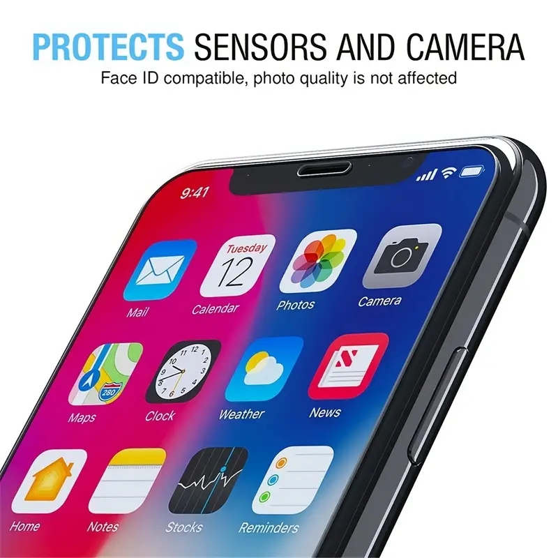 Protecteur d'Ã©cran en verre pour iPhone, verre Guatemala pour iPhone 15, 14, 13, 12, 11 Pro Max, 11, 13Mini, 7, 8, 14 Plus, SE, X, XS, Poly 14Pro, 2 piÃ¨ces n° 6